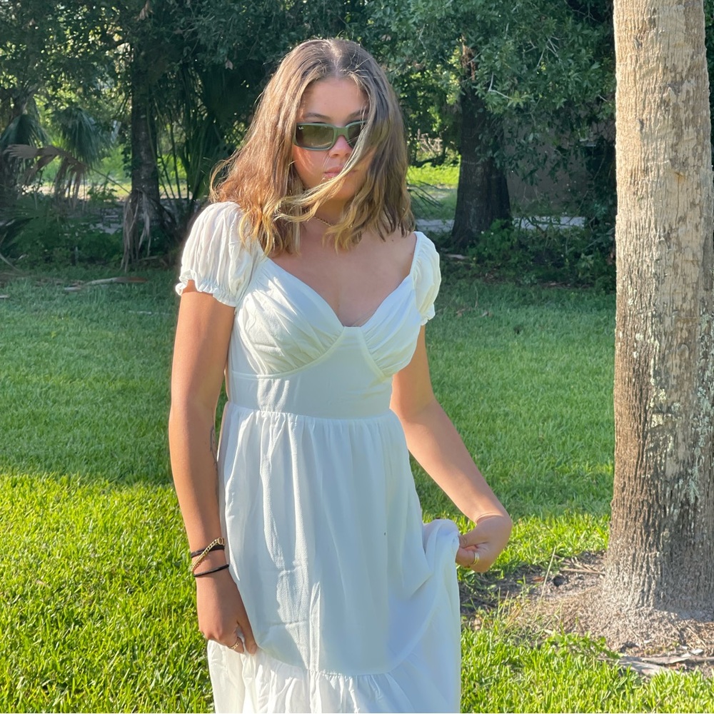 White long dress